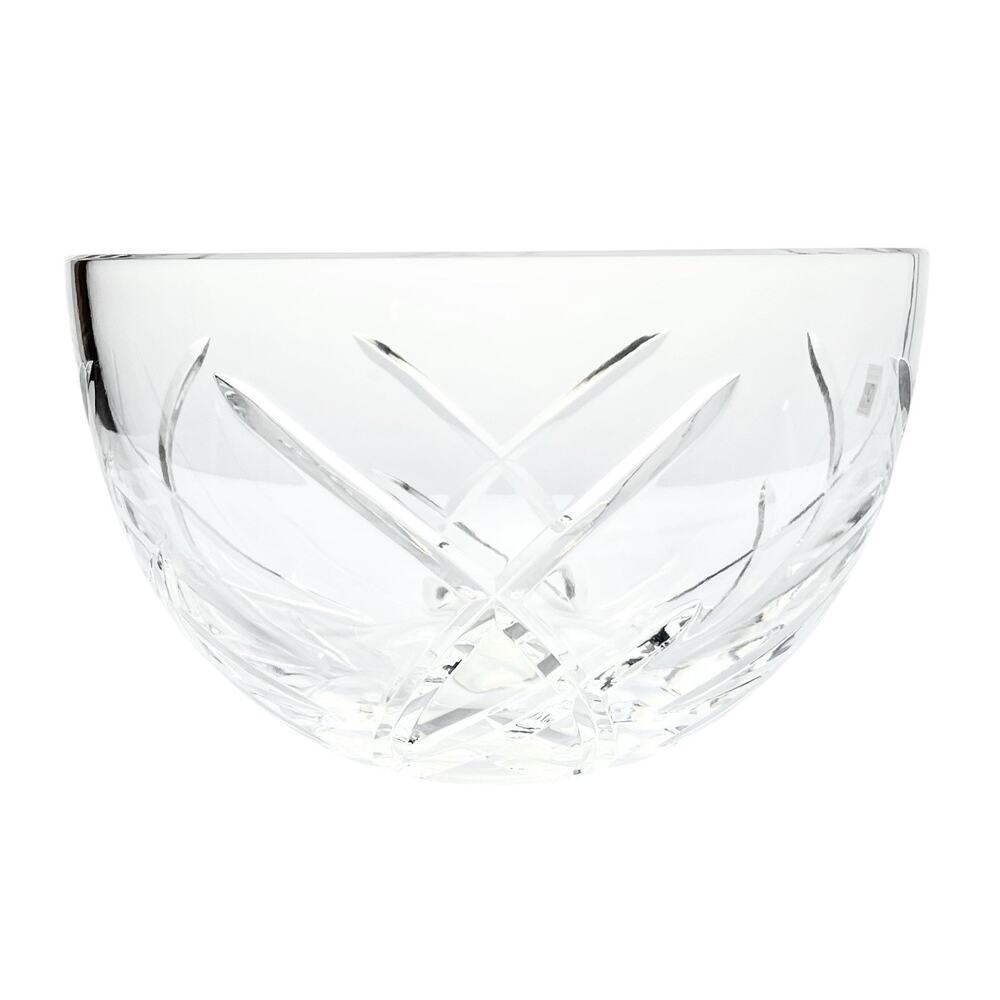 1990s Waterford & John Rocha Signature Crystal Round Bowl 10” & Box, Signed